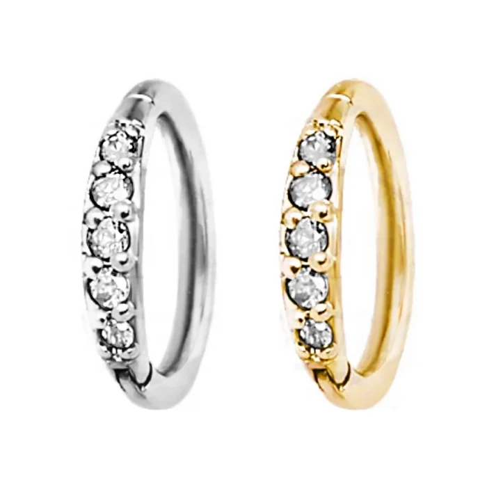 ARGOLA CLICKER MEIA ALIANÇA ZIRC SW AÇO