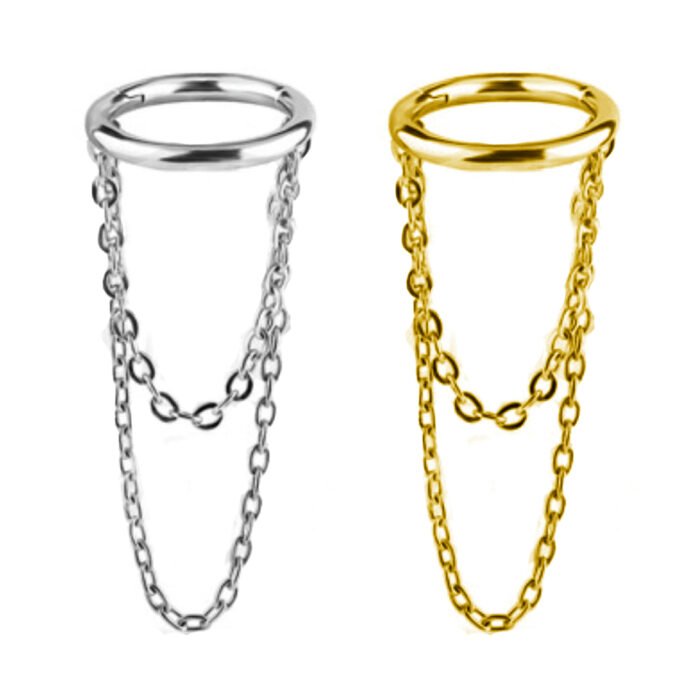 ARGOLA CORRENTE DANGLE CHAINS AÇO (CX1)