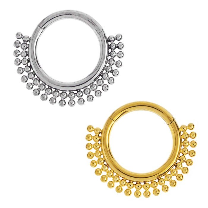 ARGOLA LEQUE PONTILHADO TIT (CX4)