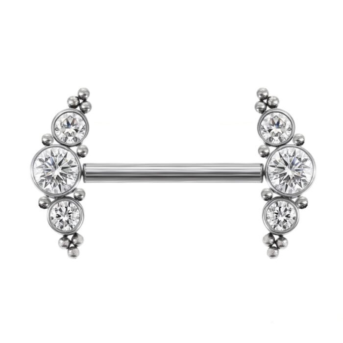 BARBELL MAMILO PIN PUSH CLUSTER INDIANO TIT