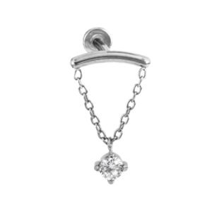 LBT CHAIN STONE DANGLE FLAT TIT (CX17)