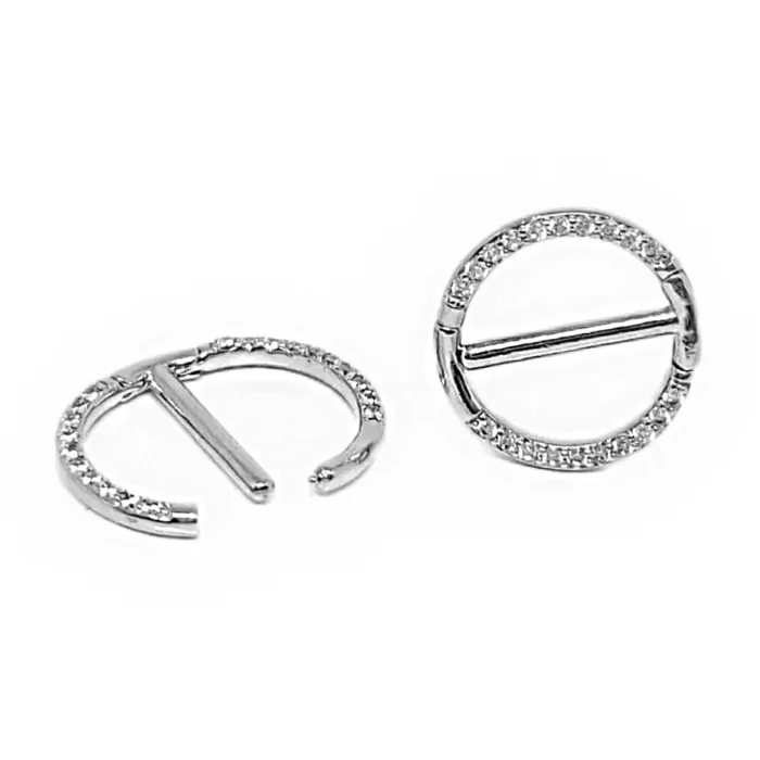 MAMILO ARGOLA CLICKER ZIRC AÇO