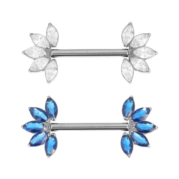 MAMILO FLOR 6 PETALAS CZ TIT