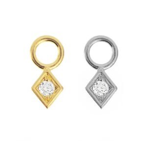 PINGENTE SPADE ZIRC AÇO