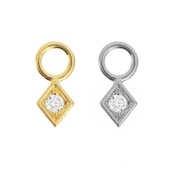 PINGENTE SPADE ZIRC AÇO