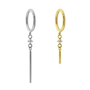 ARGOLA PINGENTE PALITO CZ P.LUZ TIT (ACX24)