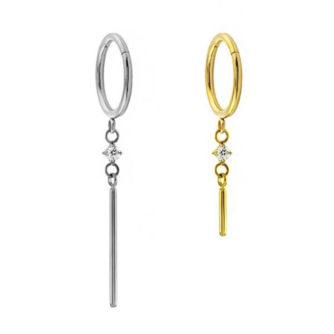 ARGOLA PINGENTE PALITO CZ P.LUZ TIT (ACX24)