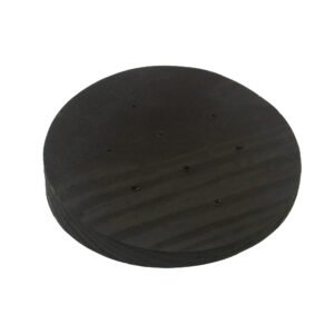 Mostruário Redondo Preto de Madeira