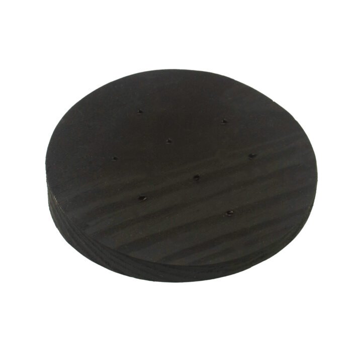 Mostruário Redondo Preto de Madeira