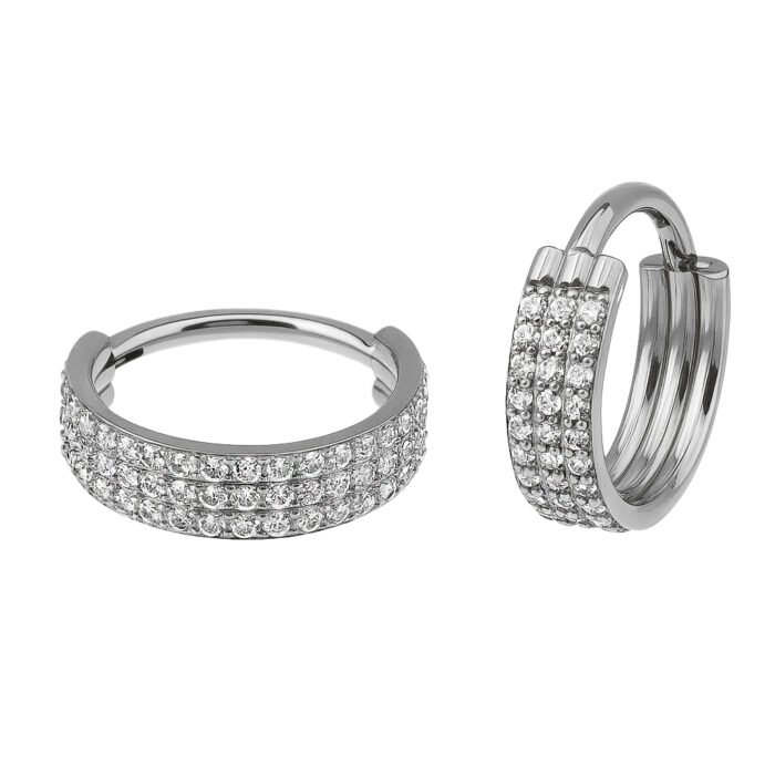 ARGOLA CLICKER 3 FILEIRA ZIRC TIT (ACX10/17)