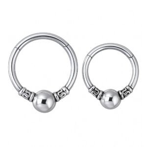 ARGOLA CLICKER ETHNIC HINGED 1 BOLL AÇO (CX5)