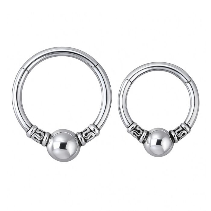 ARGOLA CLICKER ETHNIC HINGED 1 BOLL AÇO (CX5)