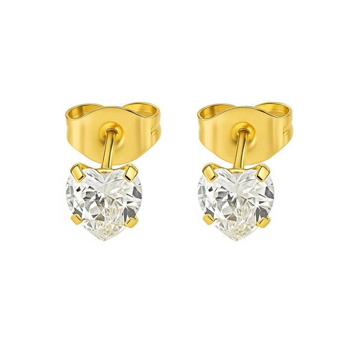 BRINCO CORAÇÃO ZIRC AÇO (CX3)