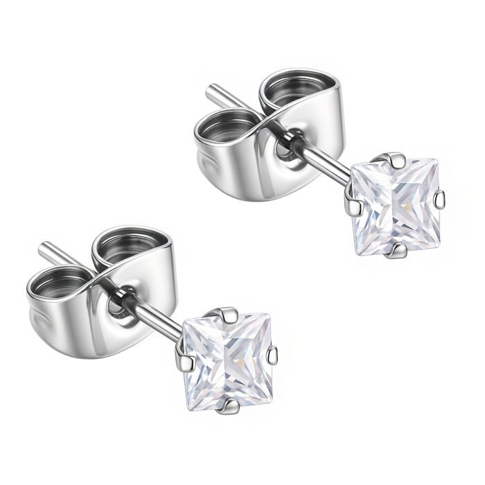 BRINCO QUADRADO ZIRC AÇO (CX2)