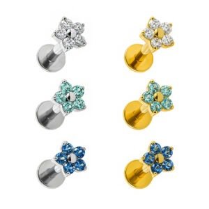 LBT MINI FLOR 5MM CZ TIT (CX12/ PCX9)