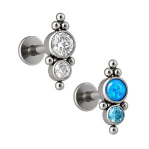 LBT TIT INDIANO 2 ZIRC/OPALA 6 BEADED D026 (CX17)