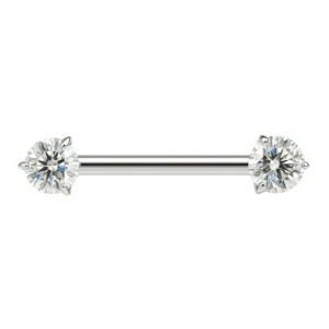 BARBELL MAMILO CUBIC ZIRC TIT