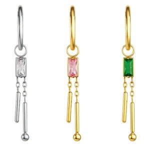 ARGOLA SQUARE NEEDLES CZ TIT (ACX23)