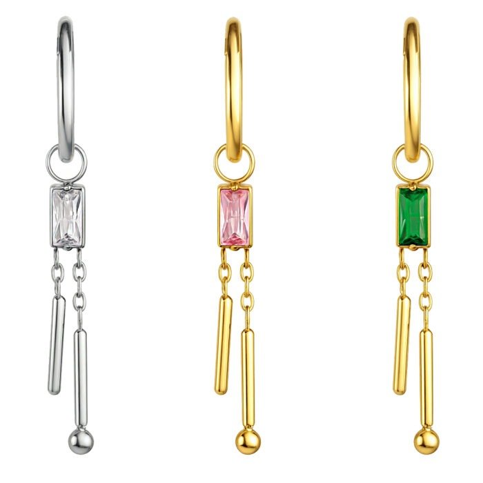 ARGOLA SQUARE NEEDLES CZ TIT (ACX23)