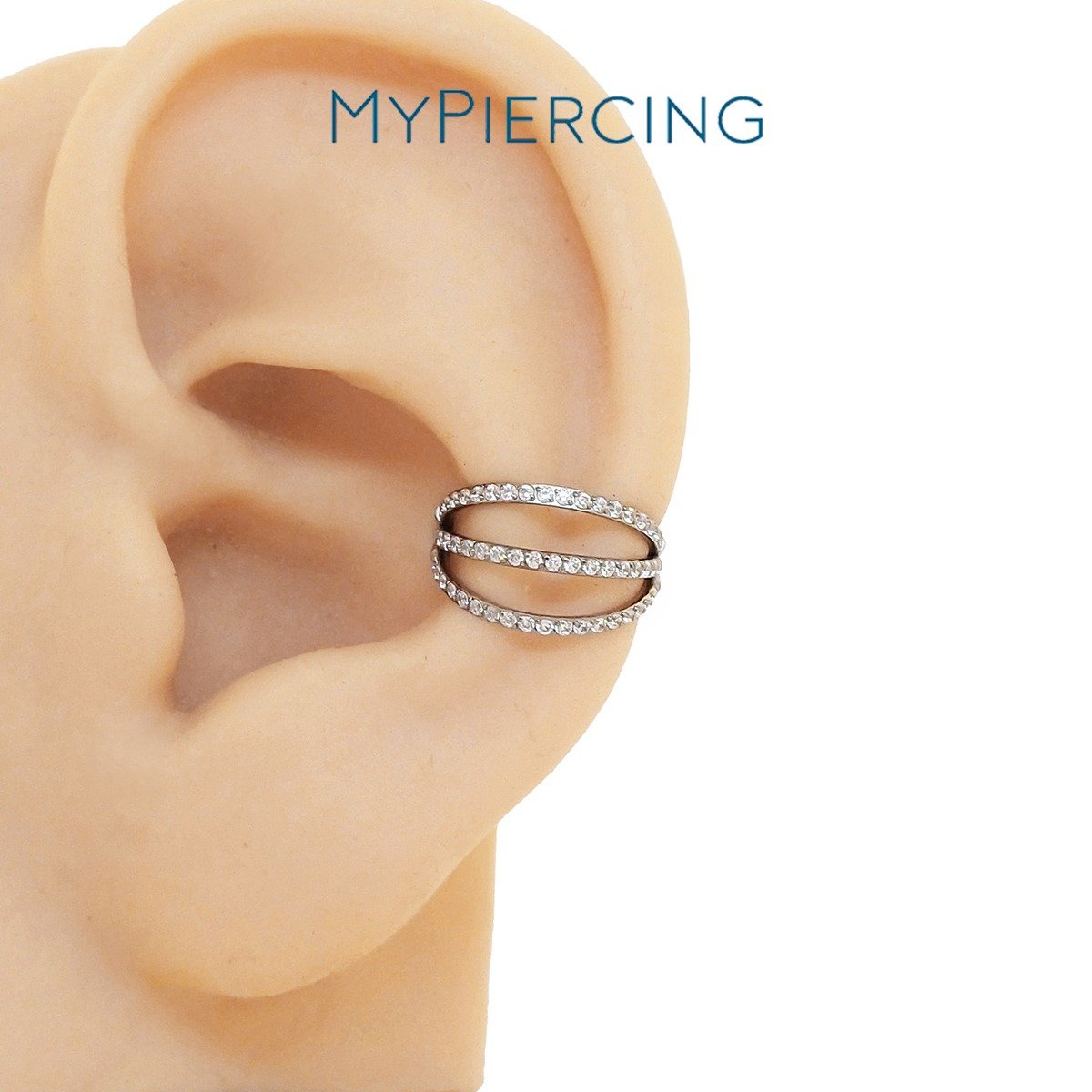 ARGOLA TRIPLE ZIRC CUBIC TIT (ACX13/18) - Imagem 2