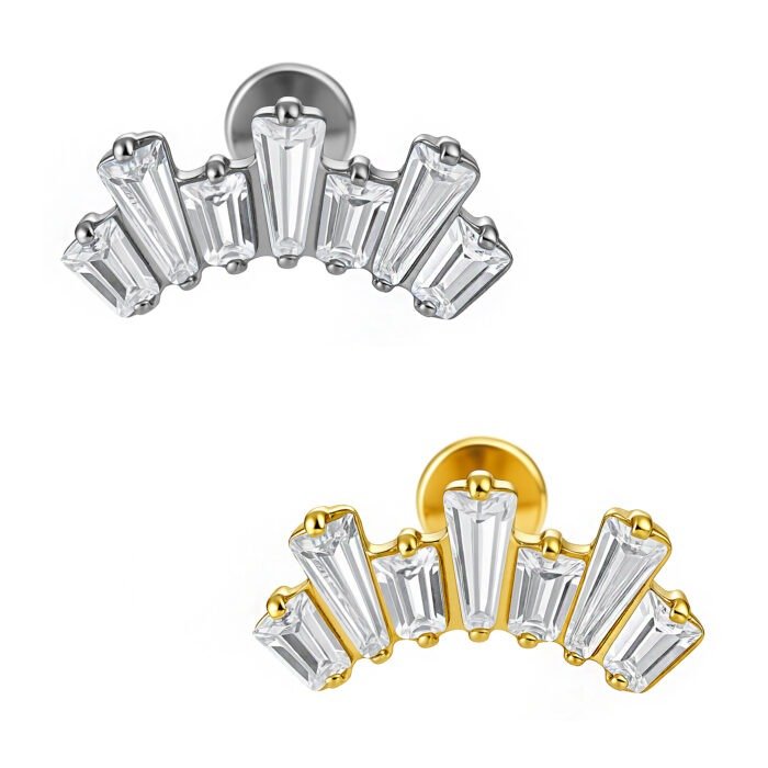 LBT BAGUETTE ZIGZAG CZ TIT (CX7)