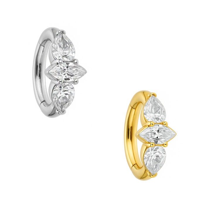 UMBIGO OVAL COBALTE SET W CZ