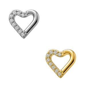 LBT CORAÇÃO MEIO CRAVEJADO TIT (CX37)