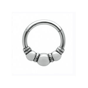 ARGOLA CLICKER ETHNIC HINGED 3 BOLL AÇO