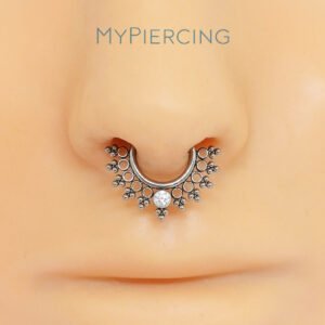 ARGOLA LEQUE RENDA CZ BR TIT (ACX1)