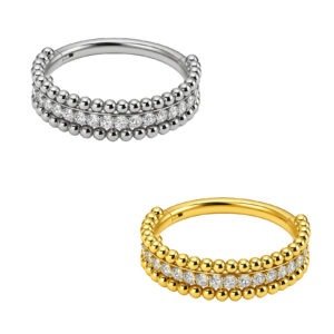 ARGOLA 2F BEADS 1F ZIRC TIT (ACX11)