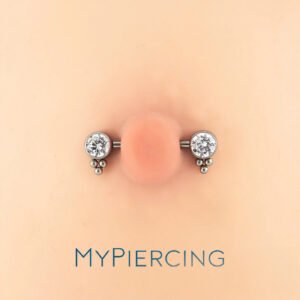 BARBEL MAMILO PIN PUSH TIT 2 ZIRC 6 BEADED