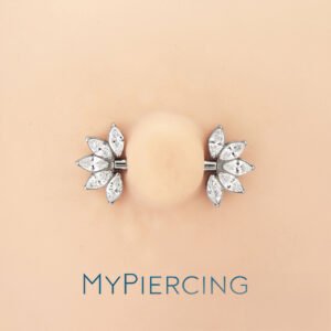 MAMILO FLOR 6 PETALAS CZ TIT