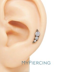 LBT TIT CLUSTER 3P E 10 BEADED CRESCENTE (CX21)