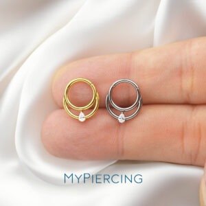 CLICKER SEGEMMNT RING DUPLO CZ TIT (ACX19)