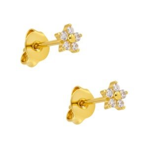 BRINCO FLOR MINI 3.5MM CZ TIT (BCX3)